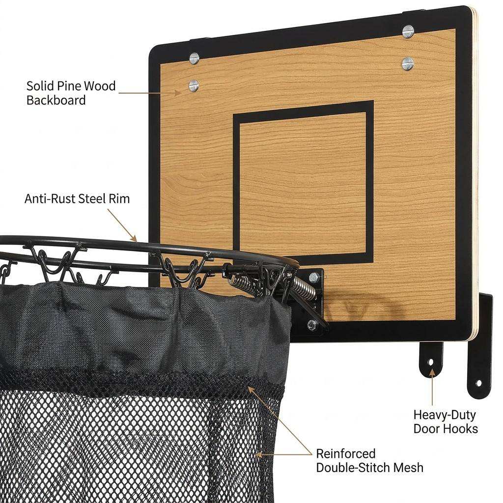 Aufbewahrungsorganisator hängend | Basketball-Design | Für Wäsche & Spielzeug | DunkAway