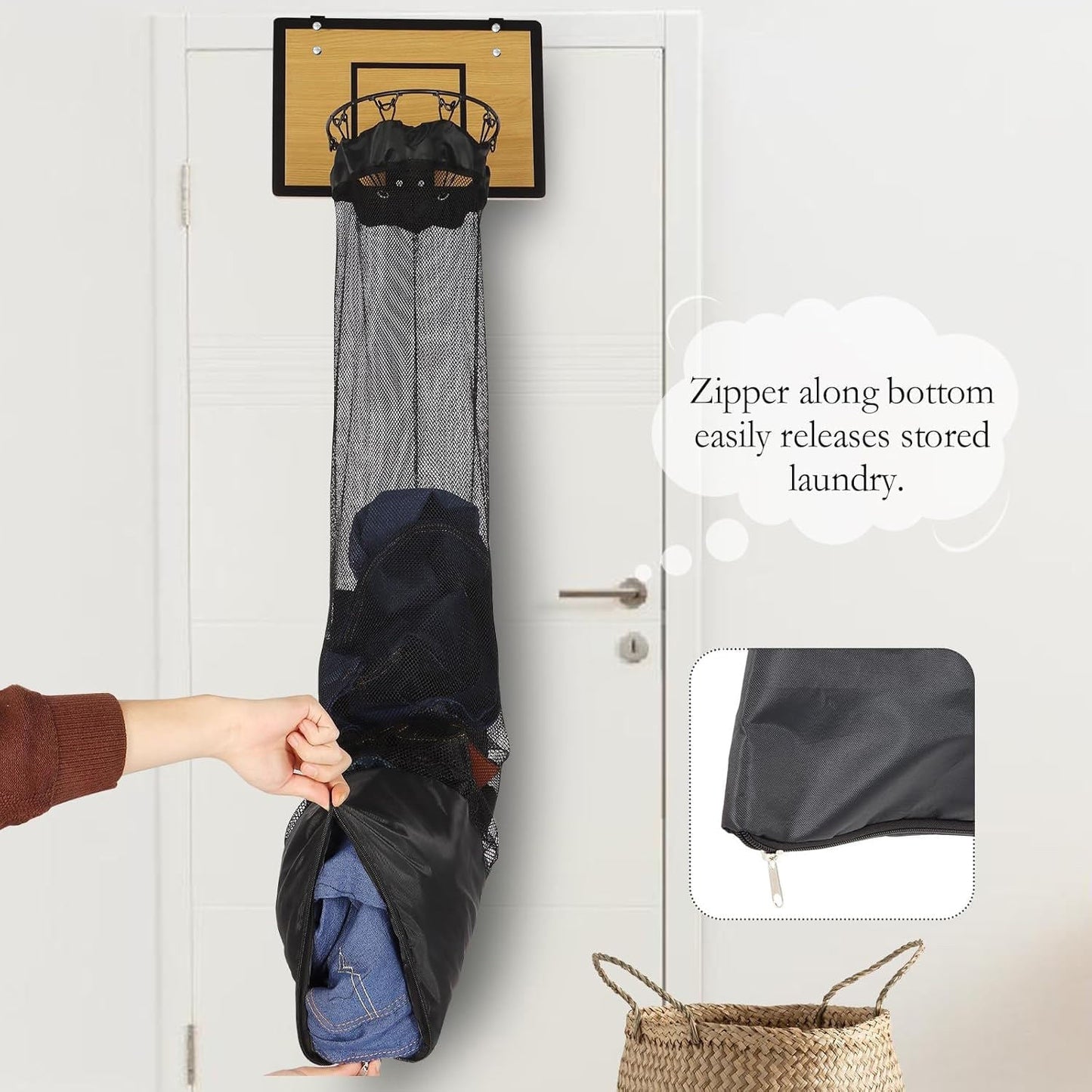 Aufbewahrungsorganisator hängend | Basketball-Design | Für Wäsche & Spielzeug | DunkAway