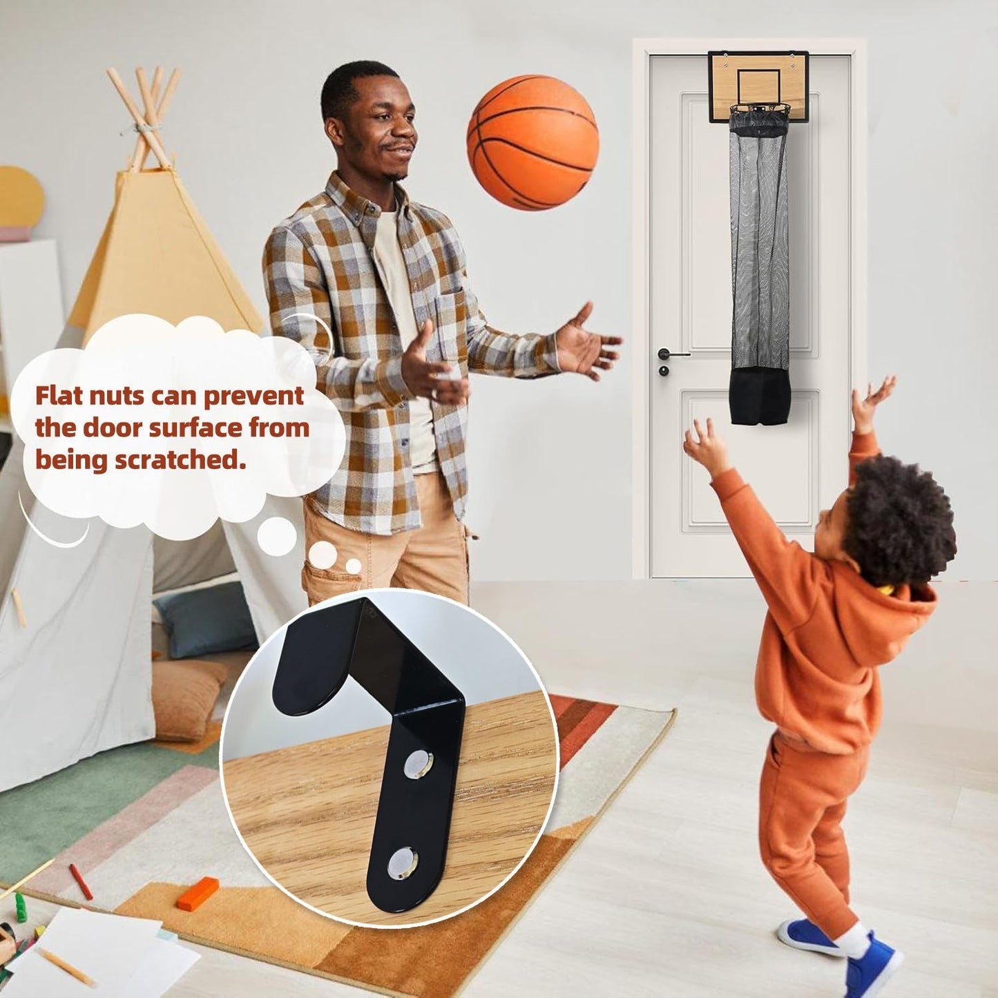 Aufbewahrungsorganisator hängend | Basketball-Design | Für Wäsche & Spielzeug | DunkAway