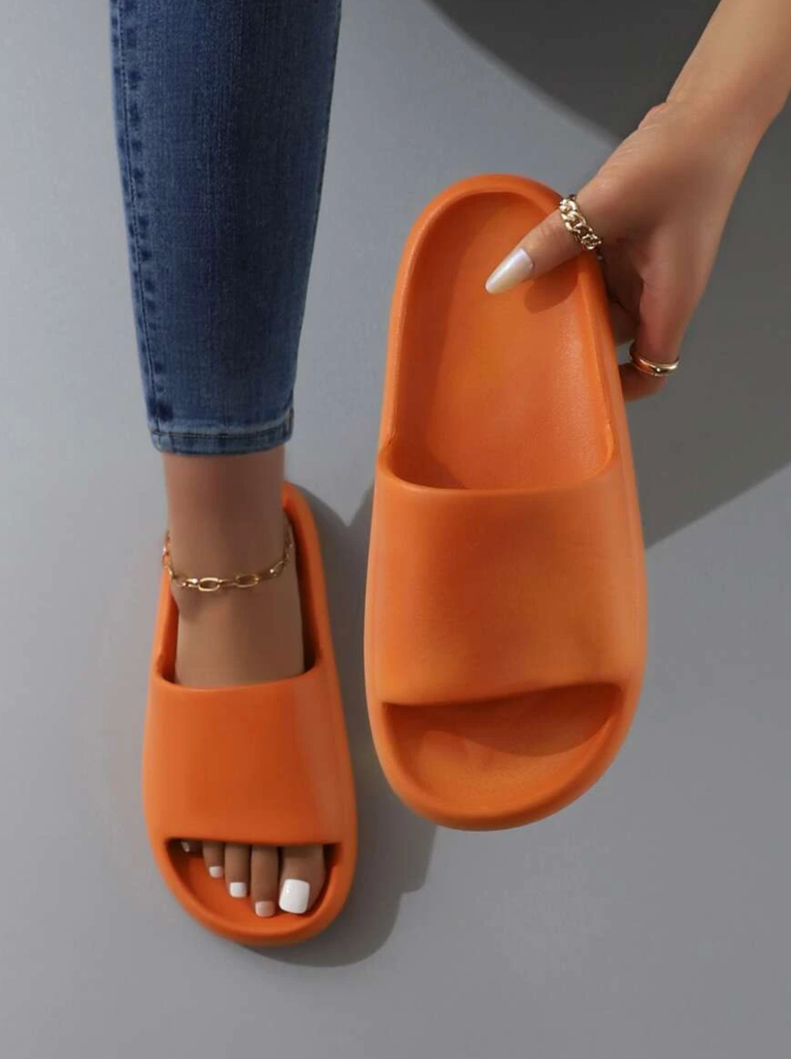 Alina | Hausschuhe Komfortable Single Band Slides Damen