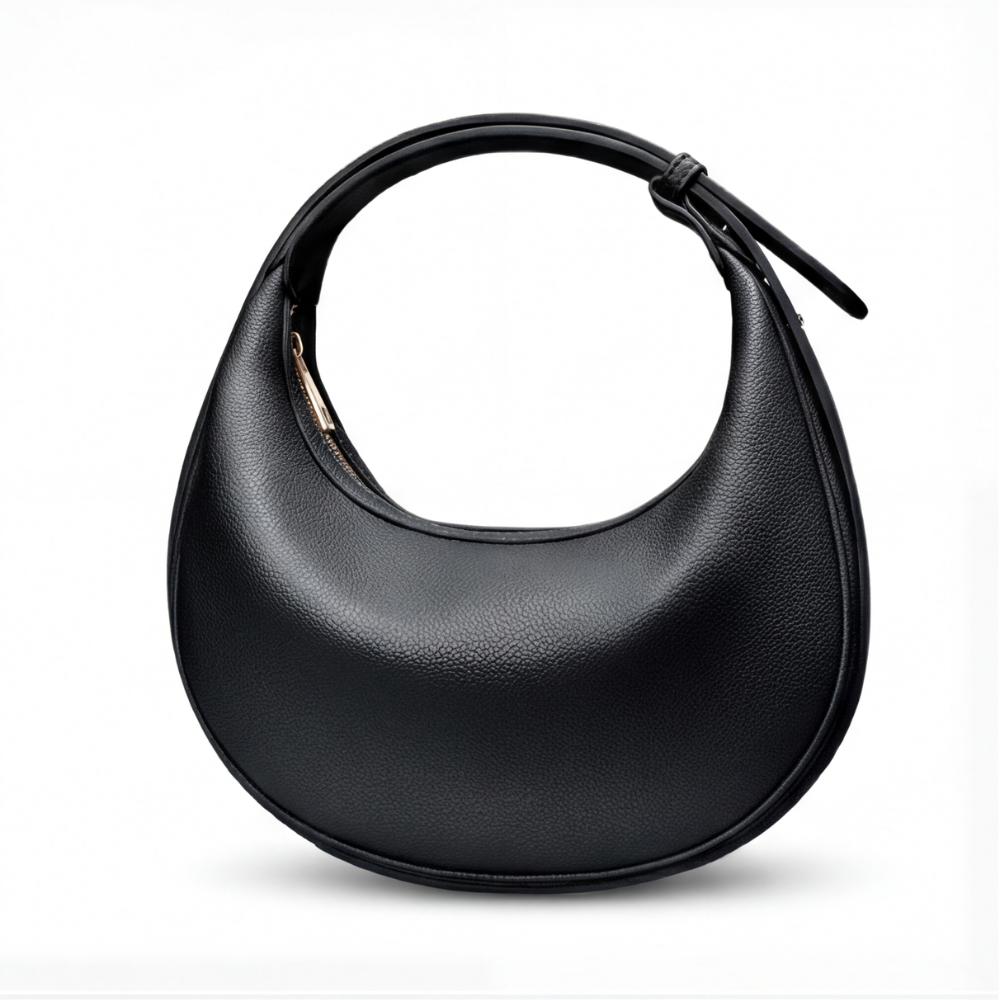 Halbmond-Schultertasche | Drei Tragearten | Weiches Kunstleder | LunaStride