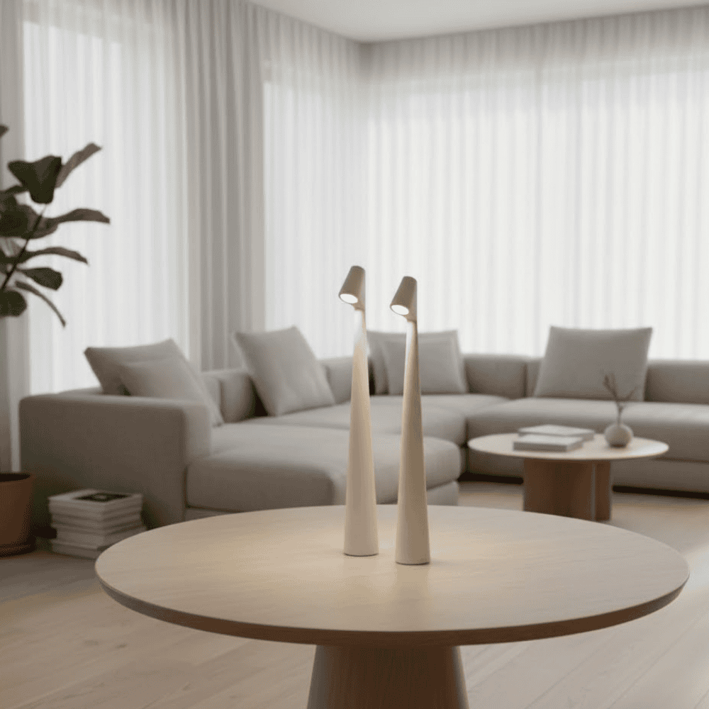 Kabellose Designer LED Tischlampe | 3-Stufen Touch-Dimmung | 2700K Warmweiß | Sydney