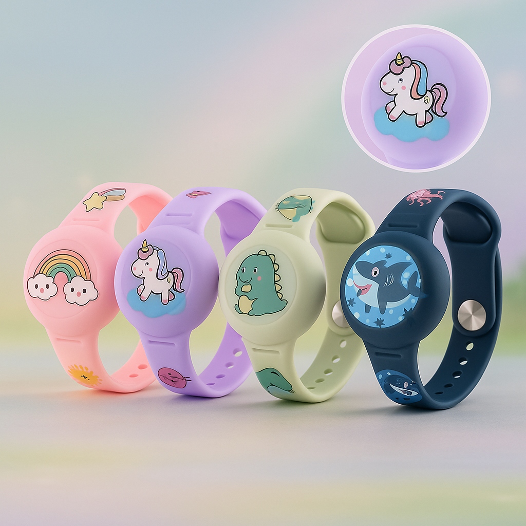 Kinder GPS Armband | Standortüberprüfungen für Ihre Sicherheit | Verstellbares Silikonarmband | KidLoca
