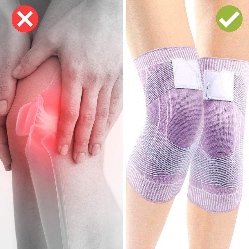 Knieschmerzen | Sofortige Unterstützung | Kompressionsbandage mit Stabilisierung | KneeRelief