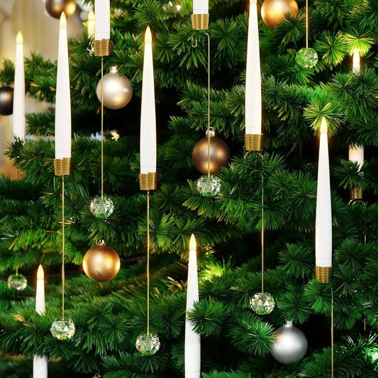 LED-Christbaumkerzen mit Kristallkugel – Sicherer Kerzenschein mit Fernbedienung