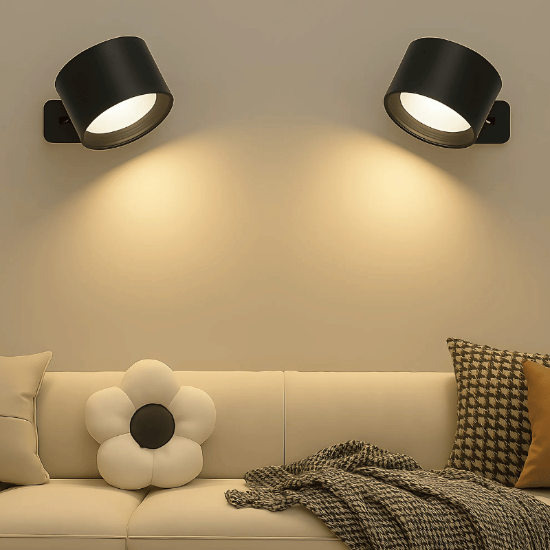 LED-Wandlampe Kabellos | 360° Drehbar | Warmes Leselicht | TwistLight