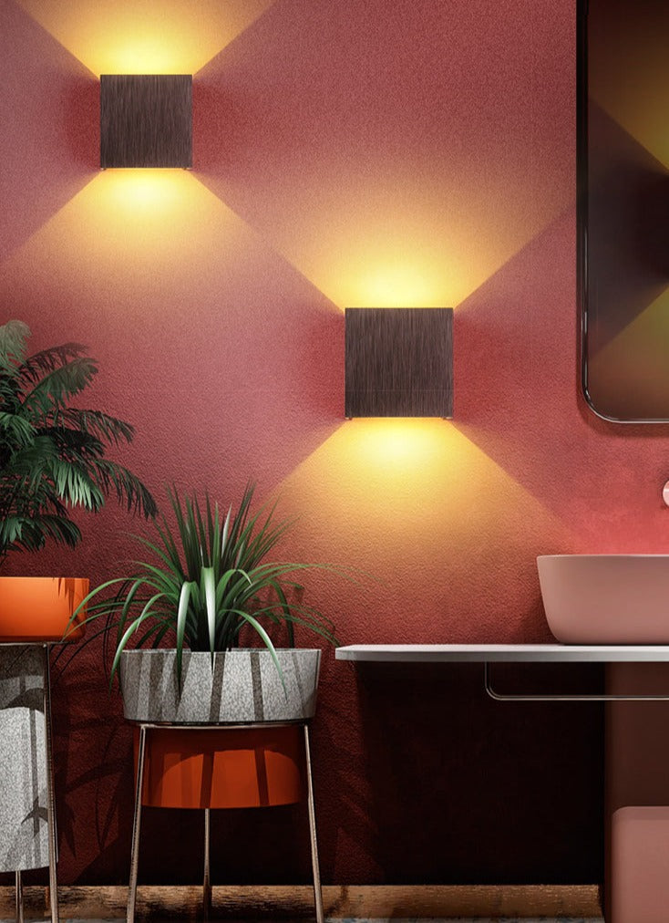LED-Wandleuchte | Würfeldesign | Licht Nach Oben & Unten für Wandeffekt | CubeGlow