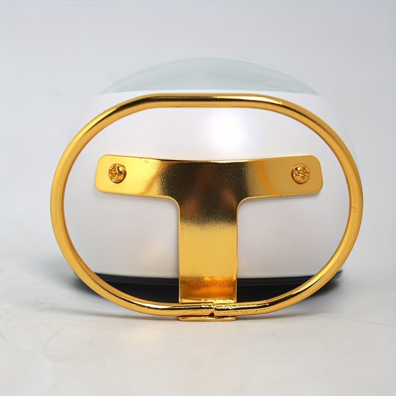 Lautlose Tischuhr | Nordic-Design | Leuchtende Zeiger & Goldene Details | GlowTime