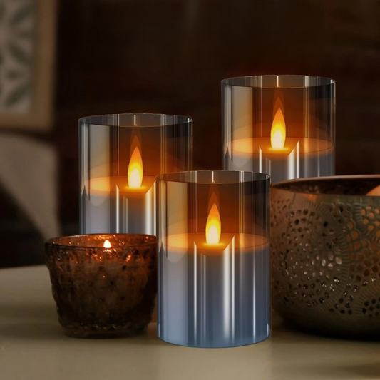 Realistisches elektrisches Kerzenset | Mit Fernbedienung & Timer | Flammenoptik | CozyLite