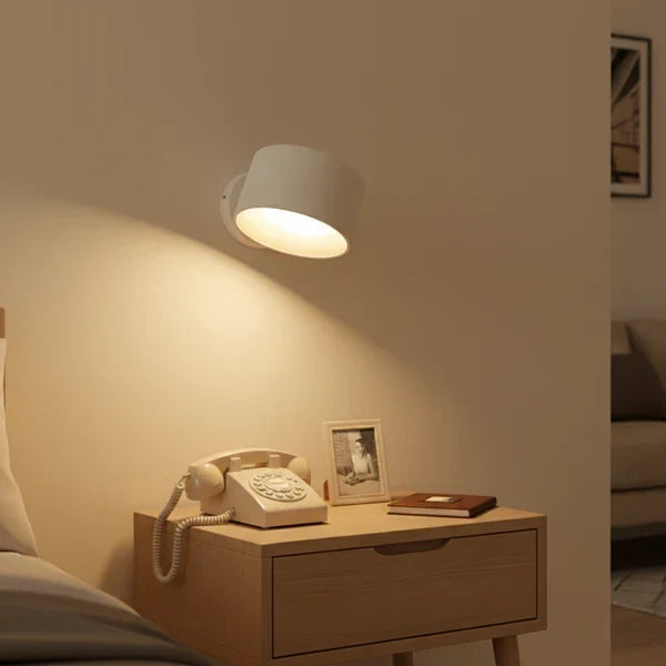 Kabellose LED-Wandleuchte mit drehbarem Kopf und USB-C Akku