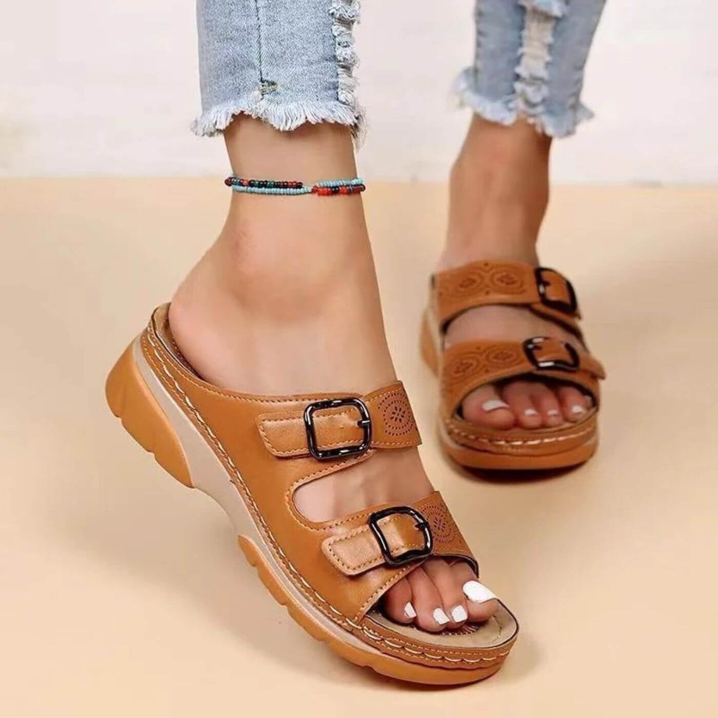 Yadira - Orthopädische Sandalen mit Doppelter Schnalle