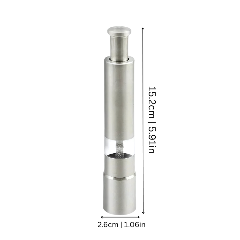 Salz- und Pfeffermühle | Druck-Mechanismus | Für Salz, Pfeffer & Gewürze | PressMill