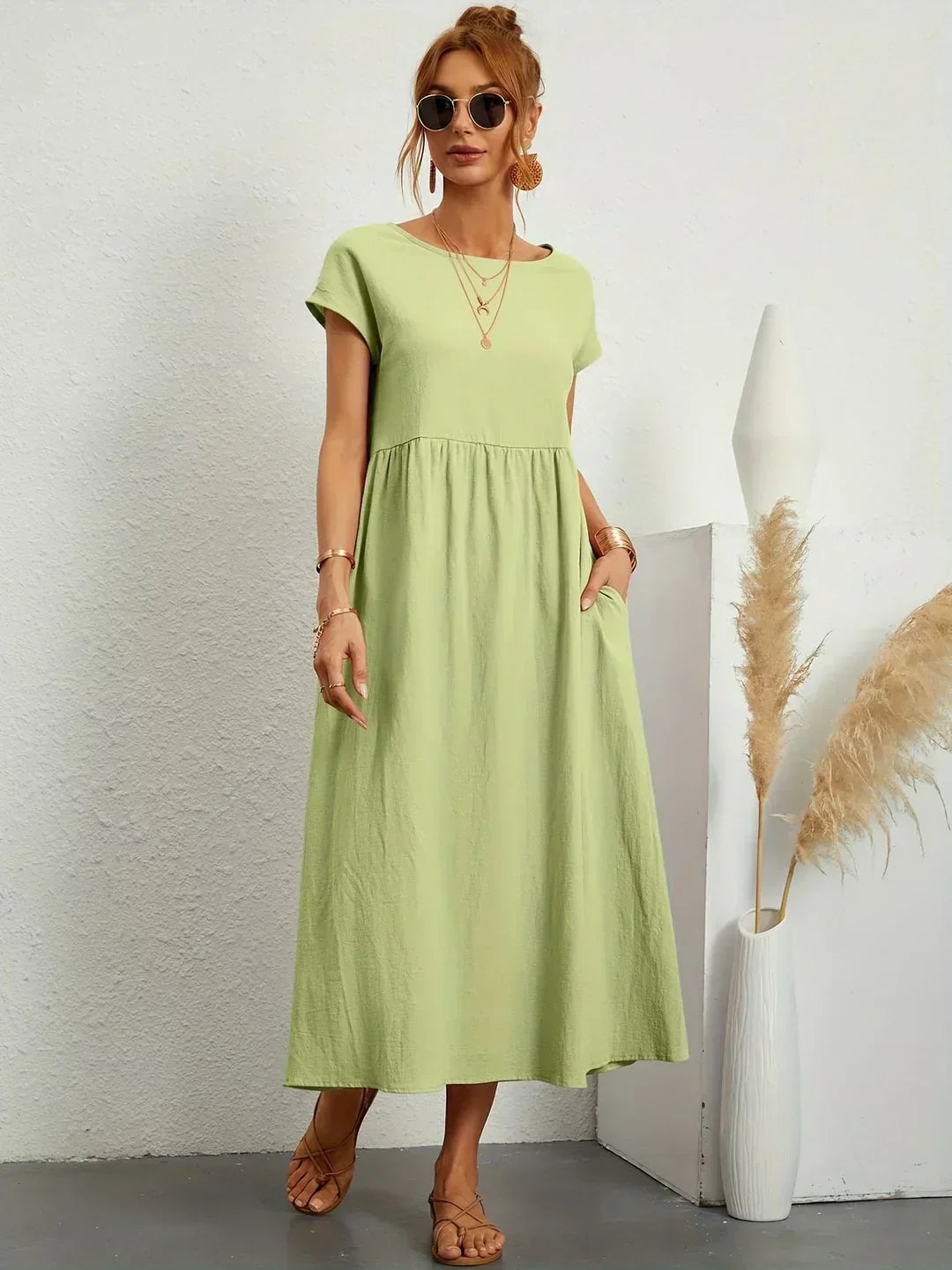 Léa - Luftiges Zeitloses Midi-Kleid