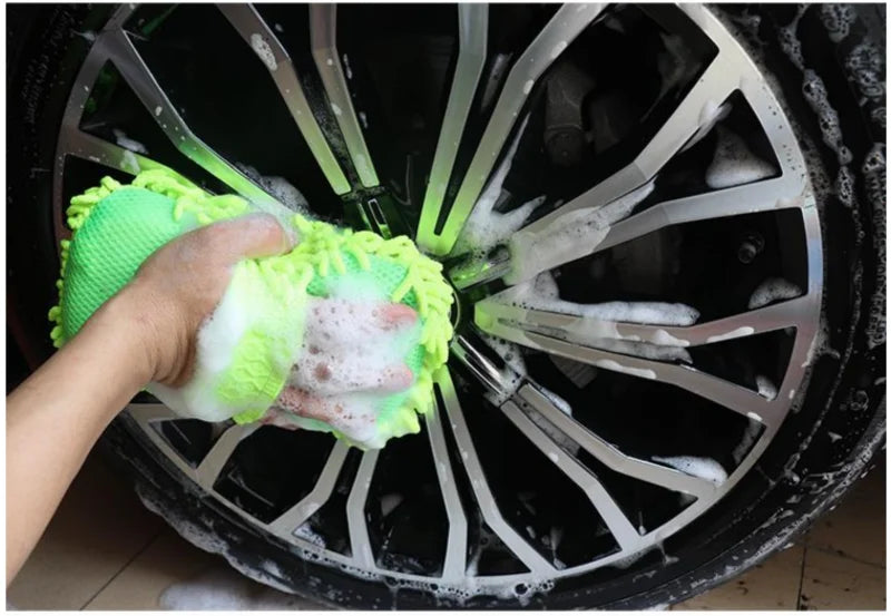 Mikrofaser Auto Waschset | Weiche Fusselfreie Reinigung | Schwamm, Handschuhe & Bürsten | Lackfreundlich