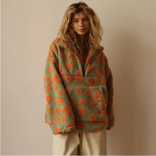 Ruby | Strukturiertes Blumenfleece