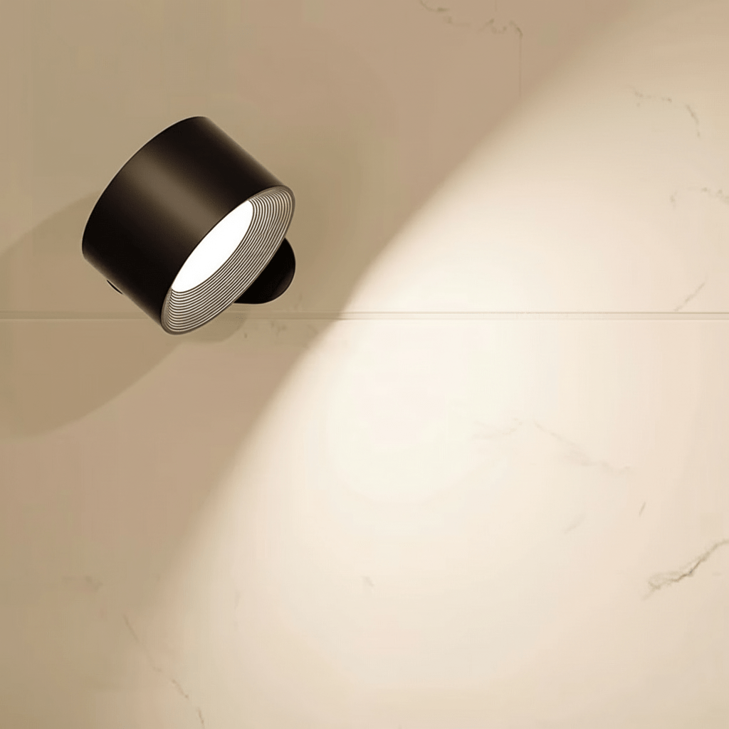 Kabellose LED-Wandleuchte mit drehbarem Kopf und USB-C Akku