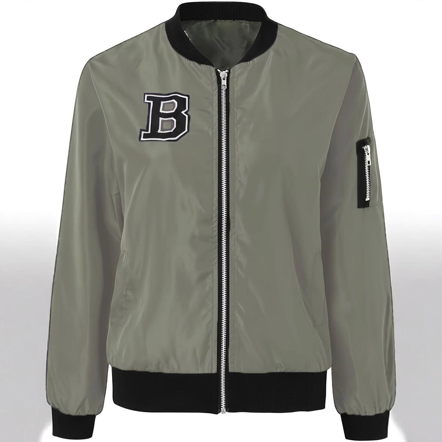 Damen Bomberjacke mit praktischen Taschen und Reißverschluss