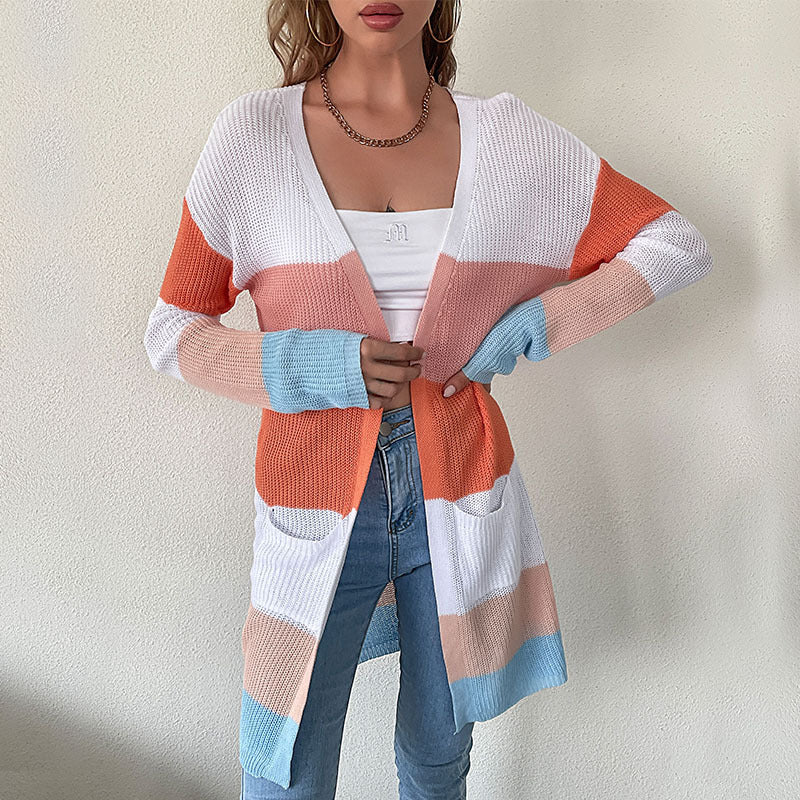 Damen Cardigan mit langen Ärmeln und Taschen