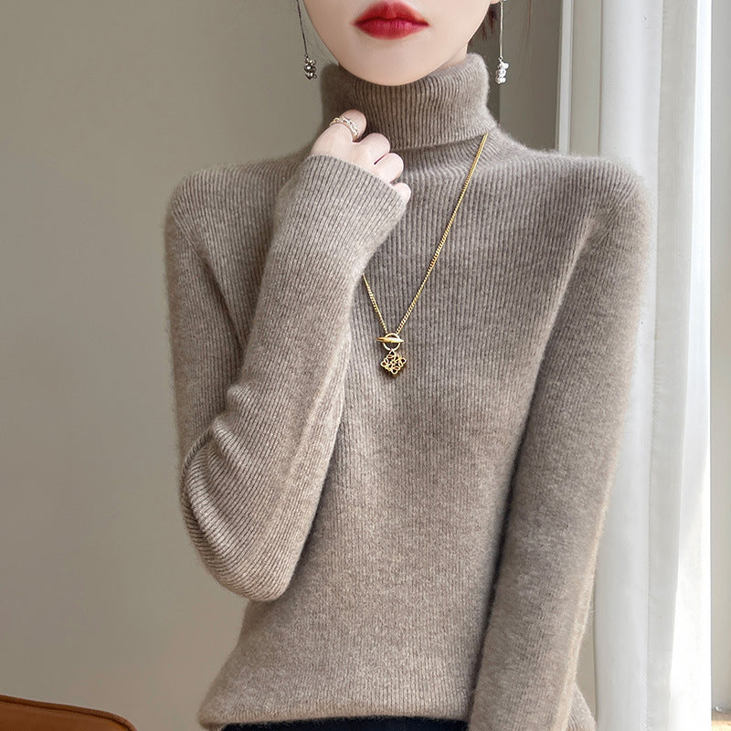 Damen Slim Fit Rollkragenpullover