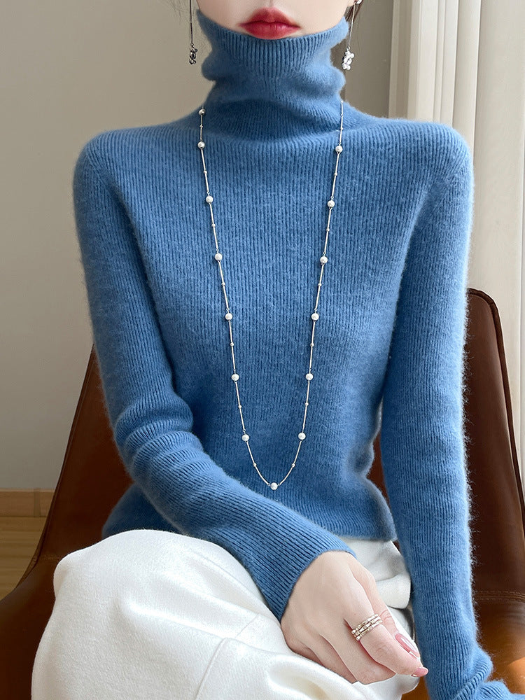 Damen Slim Fit Rollkragenpullover