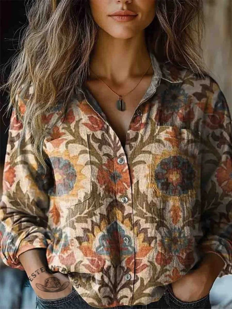 Stilvolle Damen-Bluse mit Print für Alltag und Freizeit