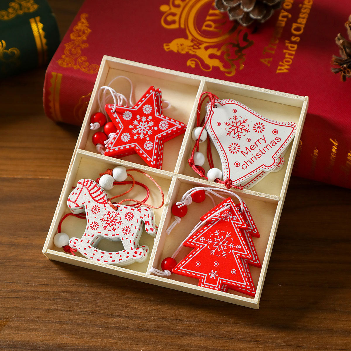 Weihnachtsbaumschmuck | Baumförmiges Design | Mit Aufhängeschnur