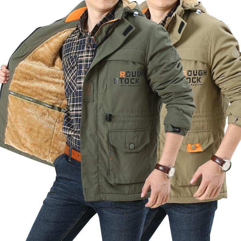 Herren Parka mit Kapuze und Taschen