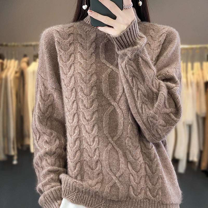 Damen Oversized Pullover mit Rundhalsausschnitt