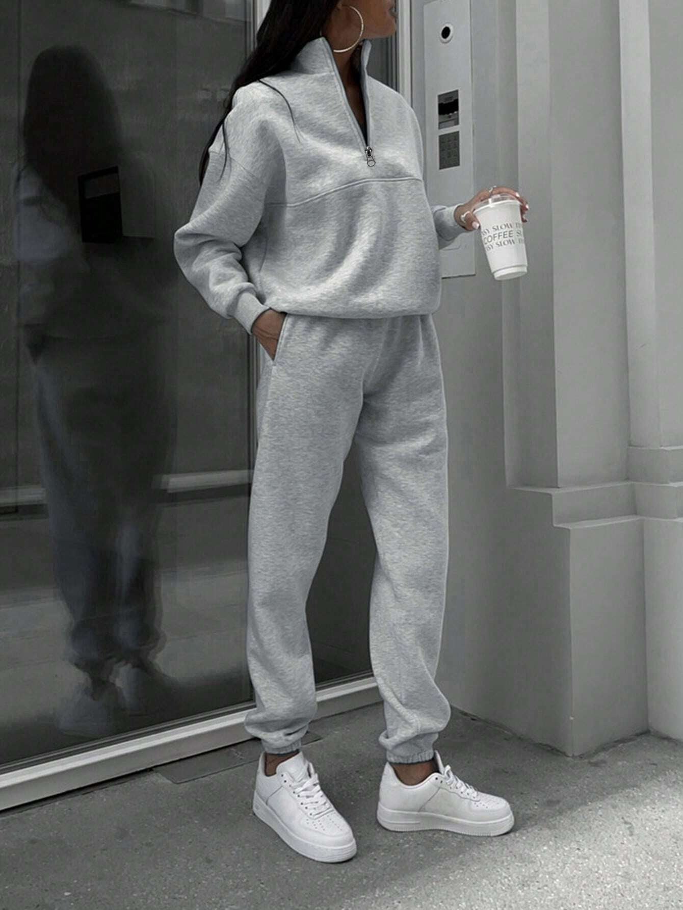 Damen Oversized Zweiteiliges Set
