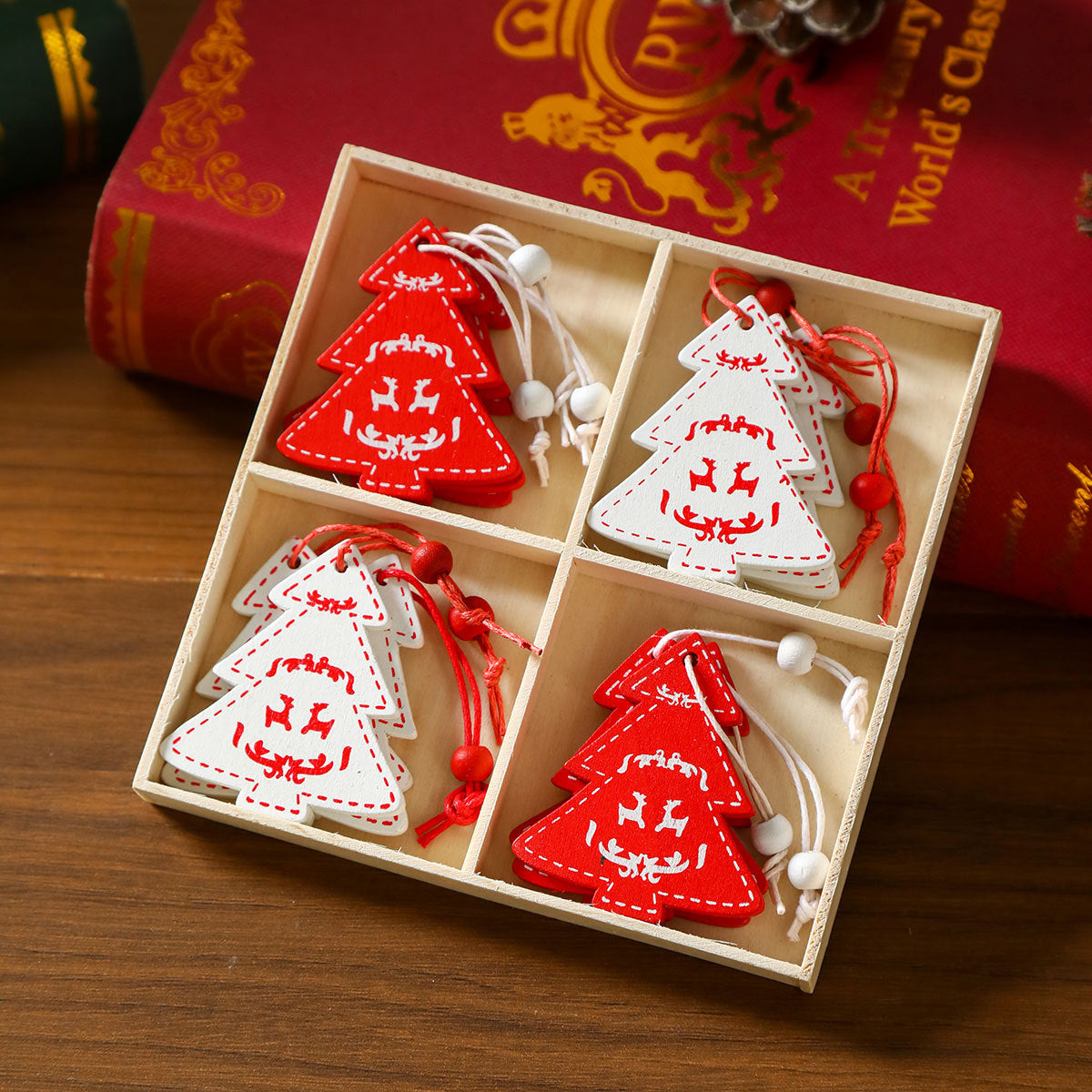 Weihnachtsbaumschmuck | Baumförmiges Design | Mit Aufhängeschnur