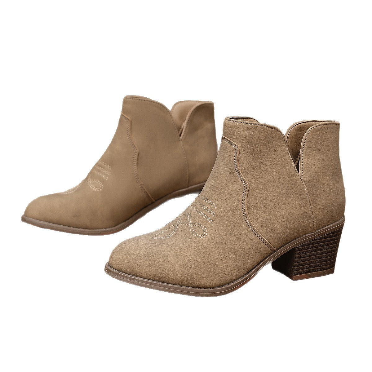 Damen Stiefeletten mit Blockabsatz und bequemer Passform