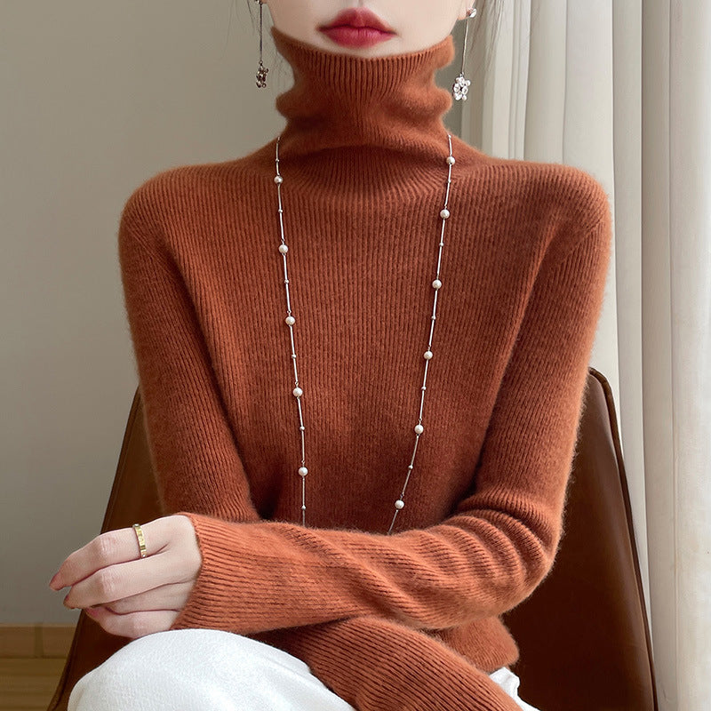 Damen Slim Fit Rollkragenpullover