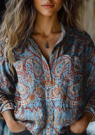 Stilvolle Damen-Bluse mit Print für Alltag und Freizeit
