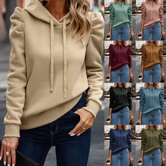 Damen Kapuzenpullover mit Kordelzug
