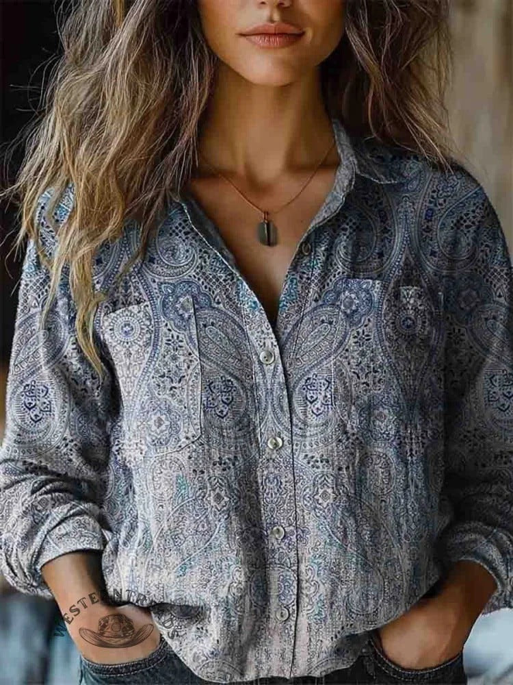 Stilvolle Damen-Bluse mit Print für Alltag und Freizeit