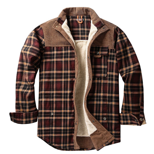 Herren Jacke mit Karomuster und Taschen