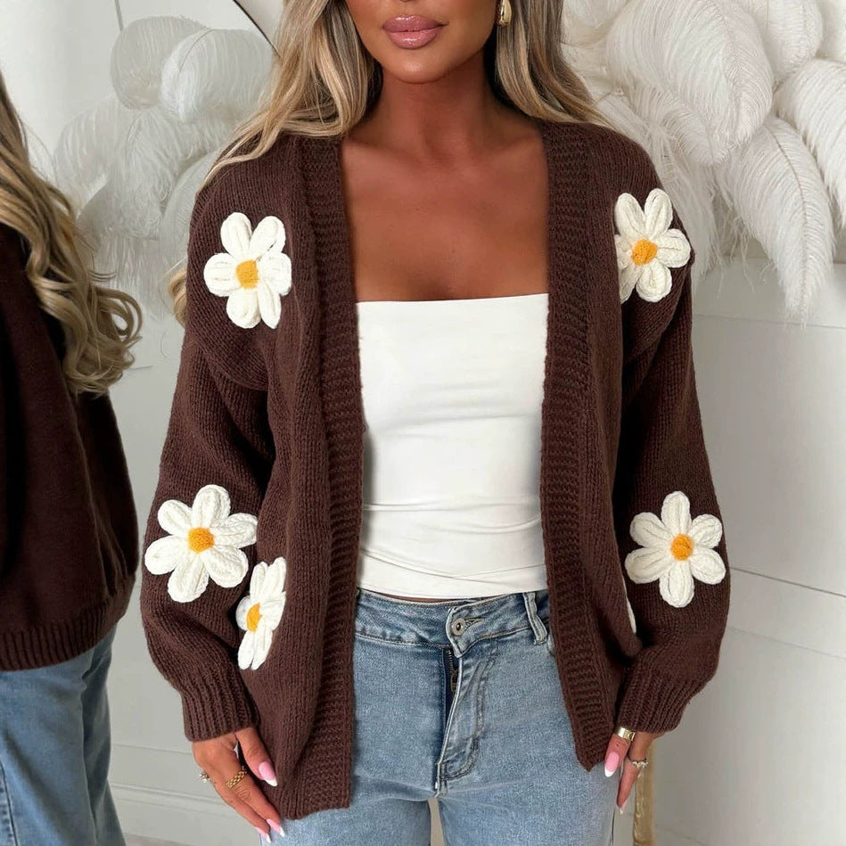 Laura | Damen Oversized Langarm-Cardigan