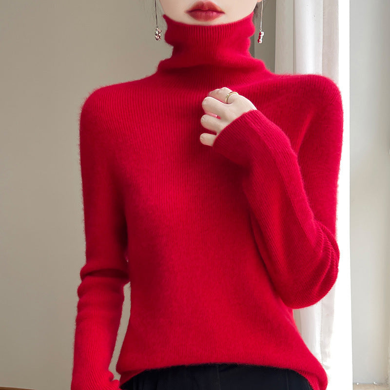Damen Slim Fit Rollkragenpullover