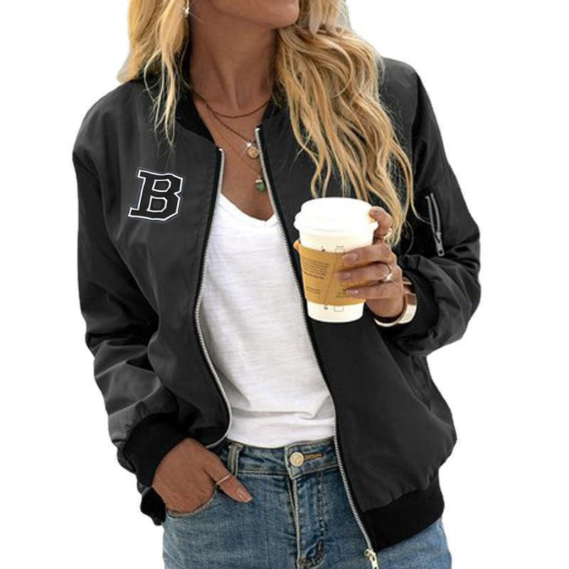 Damen Bomberjacke mit praktischen Taschen und Reißverschluss
