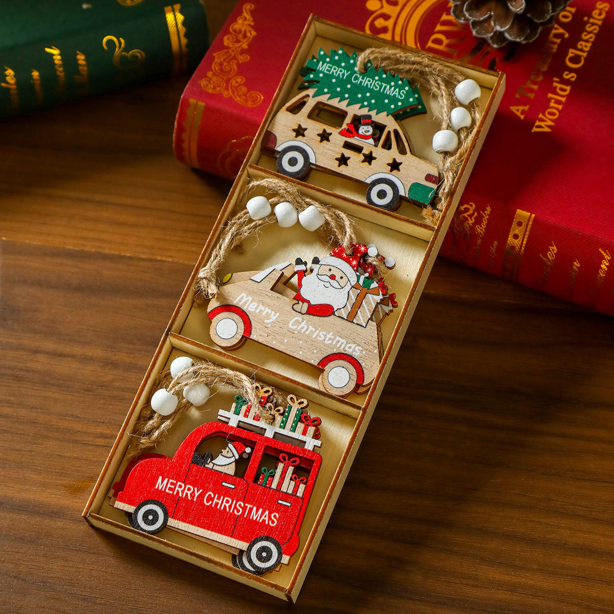 Weihnachtsbaumschmuck | Baumförmiges Design | Mit Aufhängeschnur