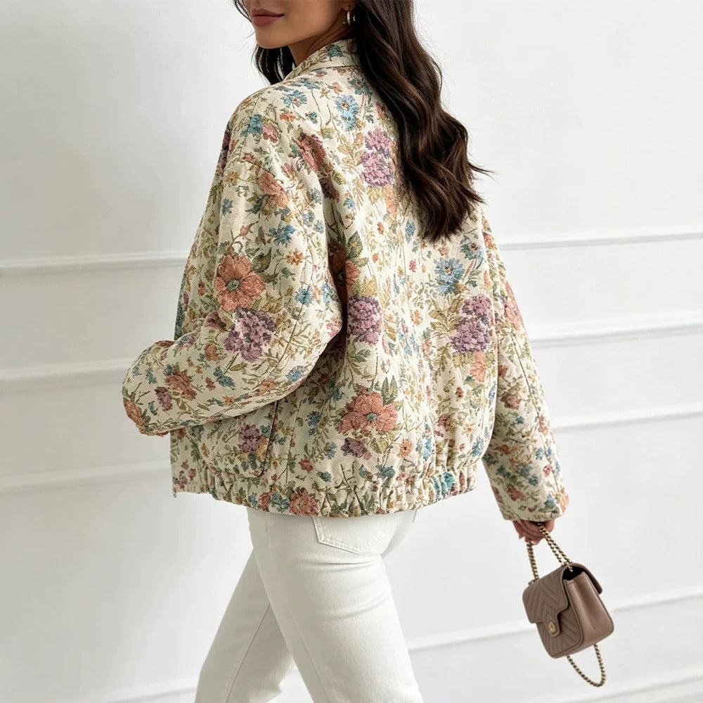Damen Langarm-Jacke mit Knöpfen