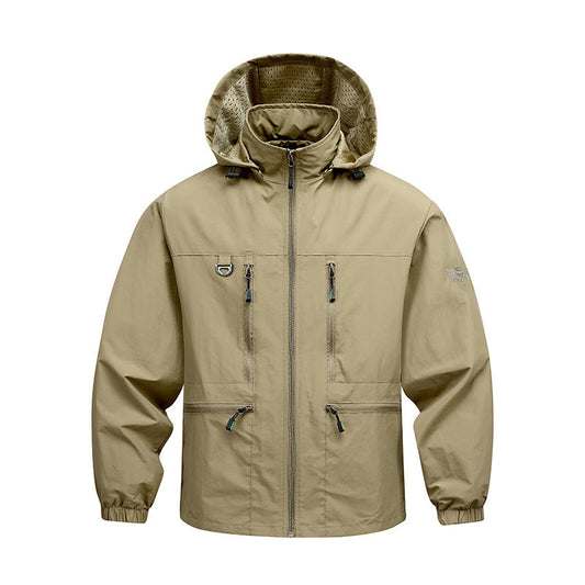 Herren Funktionsjacke mit Kapuze und Taschen