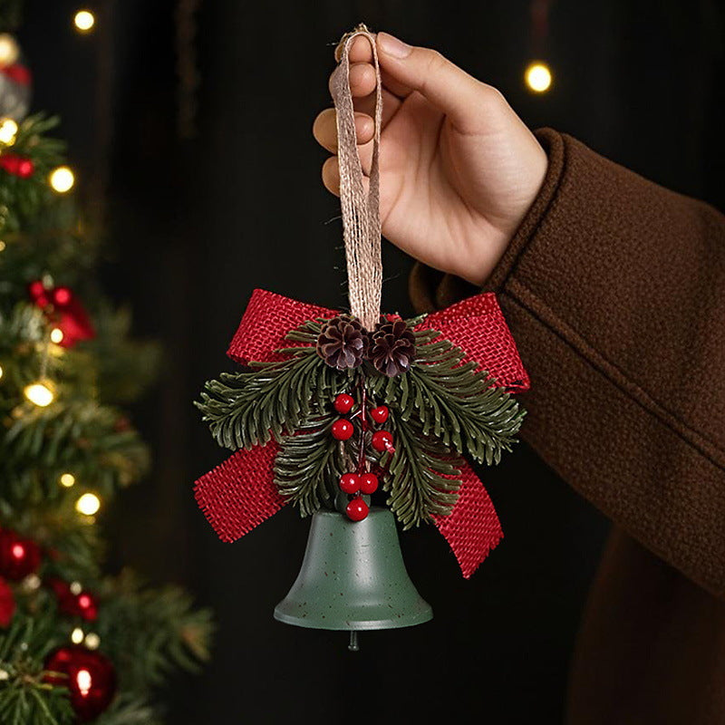 Weihnachtsglocke | Tannenzapfen- & Beerendekor | Mit Juteschnur