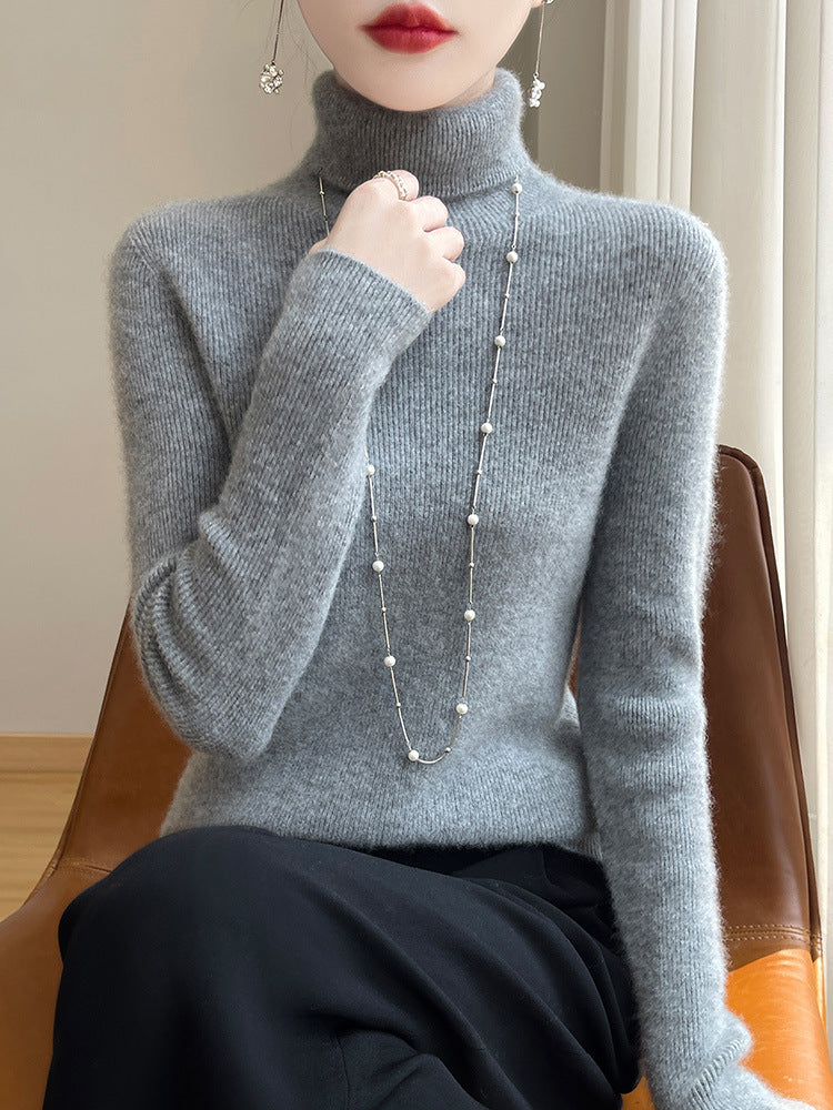 Damen Slim Fit Rollkragenpullover
