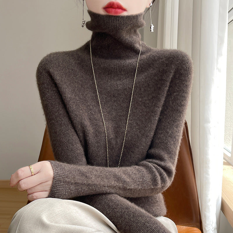 Damen Slim Fit Rollkragenpullover
