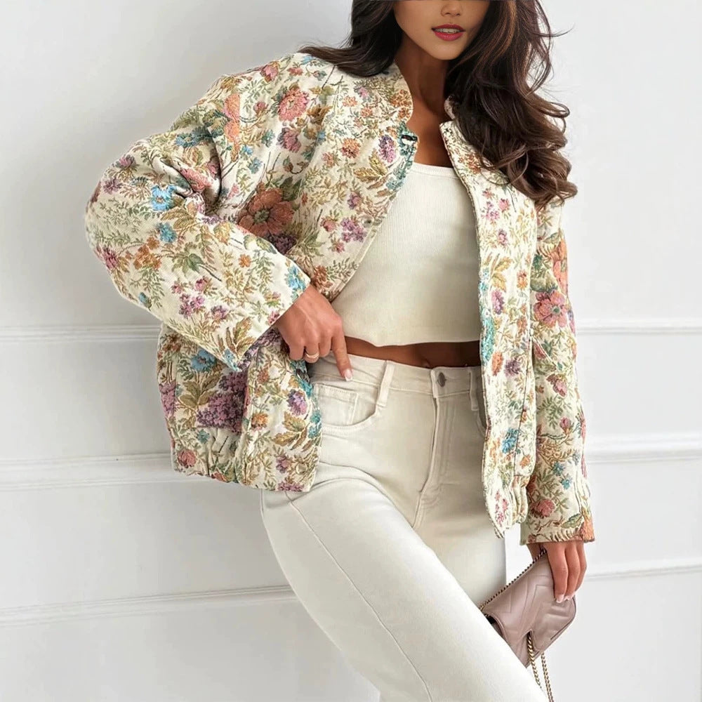 Damen Langarm-Jacke mit Knöpfen