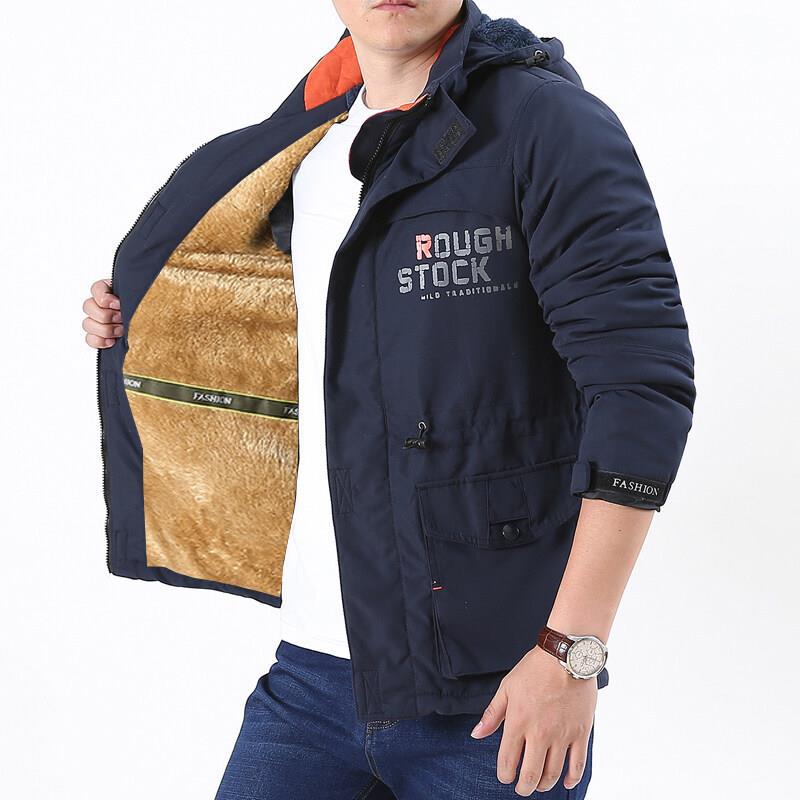 Herren Parka mit Kapuze und Taschen