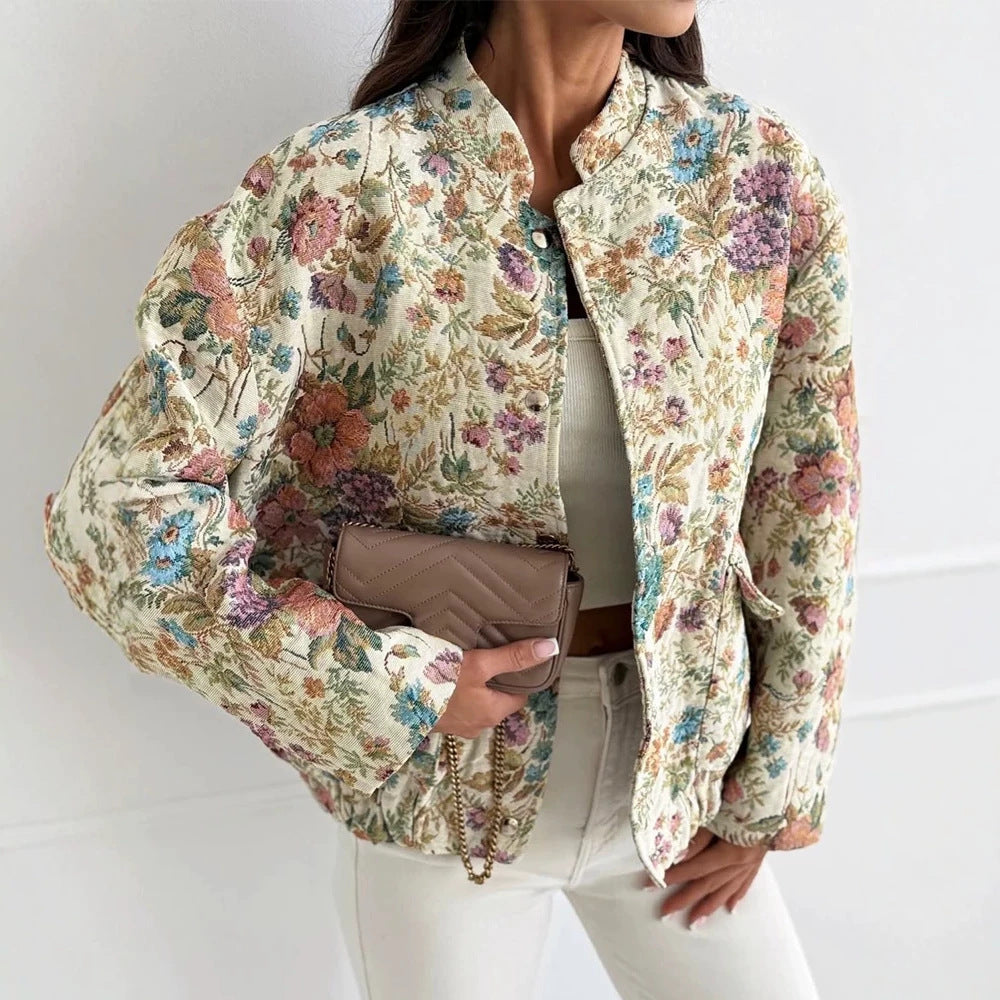 Damen Langarm-Jacke mit Knöpfen