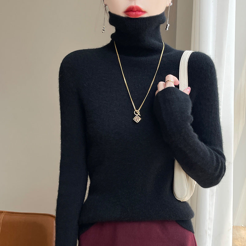Damen Slim Fit Rollkragenpullover