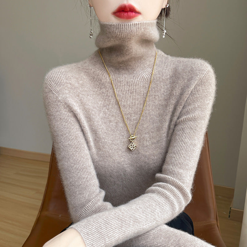 Damen Slim Fit Rollkragenpullover